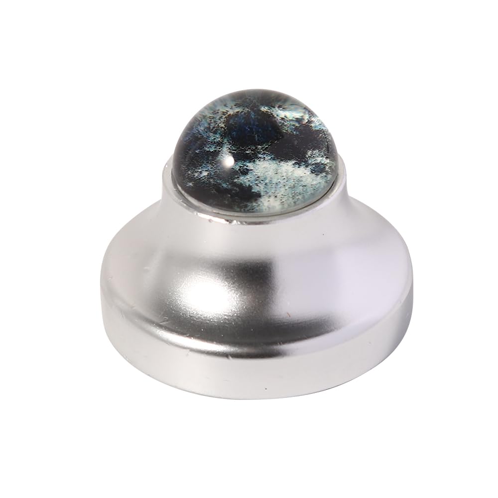 Adaptador de registro de 45 RPM con forma de luna especial de aluminio de 7 pulgadas (plata)..
