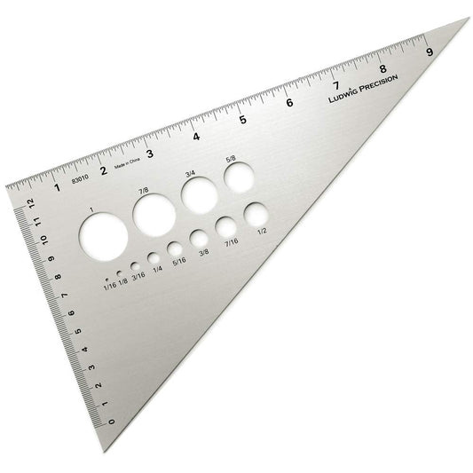 Triángulo de Precisión Alumicolor Ludwig Azul 30-60-90 Grados 25 cm