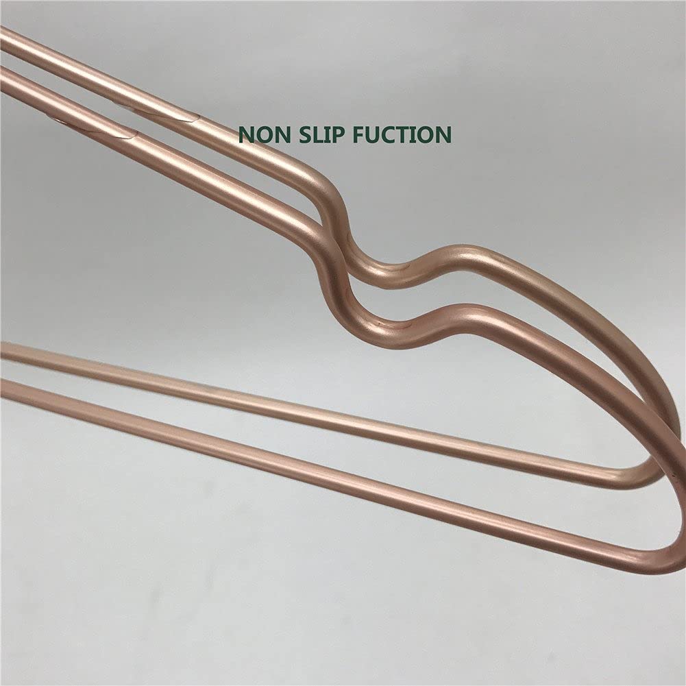 Koobay Non Slip 32CM Gold Copper Light Wire Children Clothes Suit Coat Metal Hanger (10)
