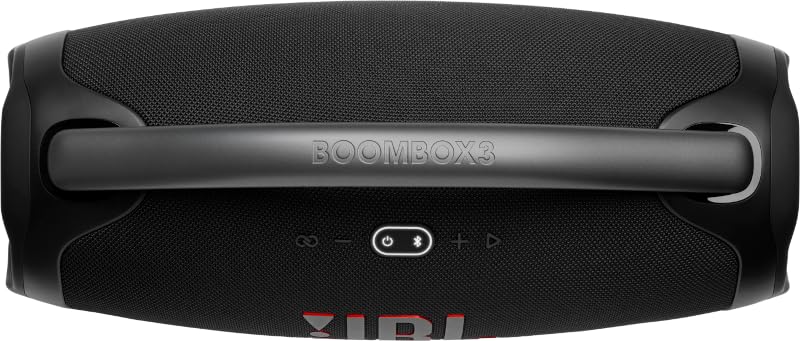 JBL Boombox 3 Wi-Fi Bocina Portátil Bluetooth, Sonido 3D Dolby Atmos, Reproducción 24 Horas, Resistente al Agua y Polvo IP67 - Negro