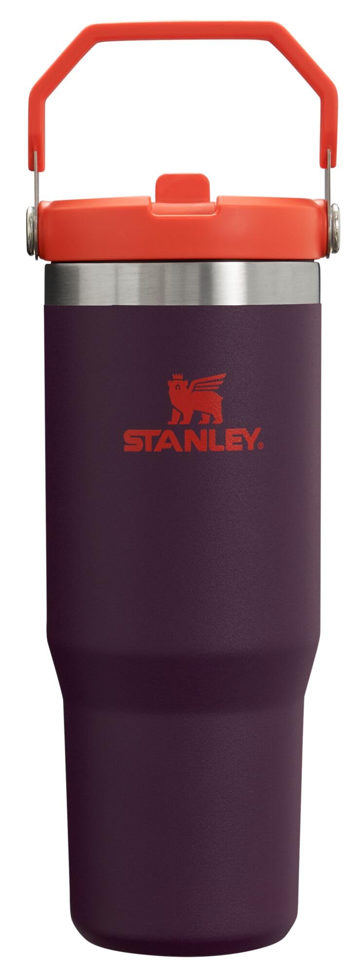 Vaso Stanley IceFlow Ciruela con Popote Abatible y Tapa Giratoria Resistente a Fugas de Acero Inoxidable