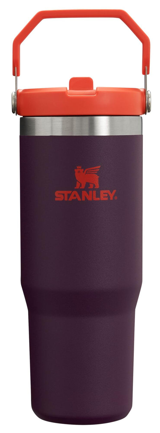 Vaso Stanley IceFlow Ciruela con Popote Abatible y Tapa Giratoria Resistente a Fugas de Acero Inoxidable