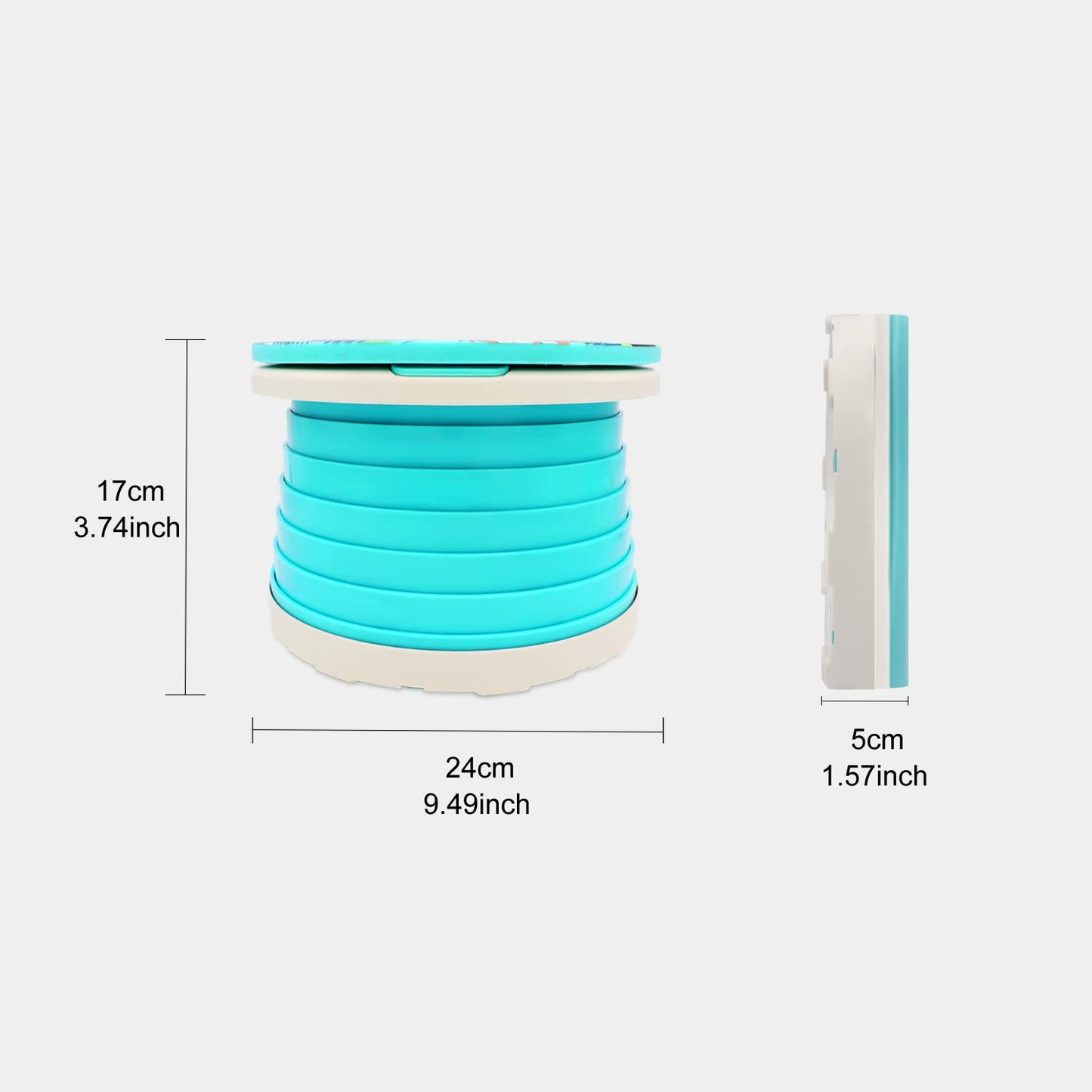 Asiento Plegable de Viaje para Niños Verde para Camping y Viajes