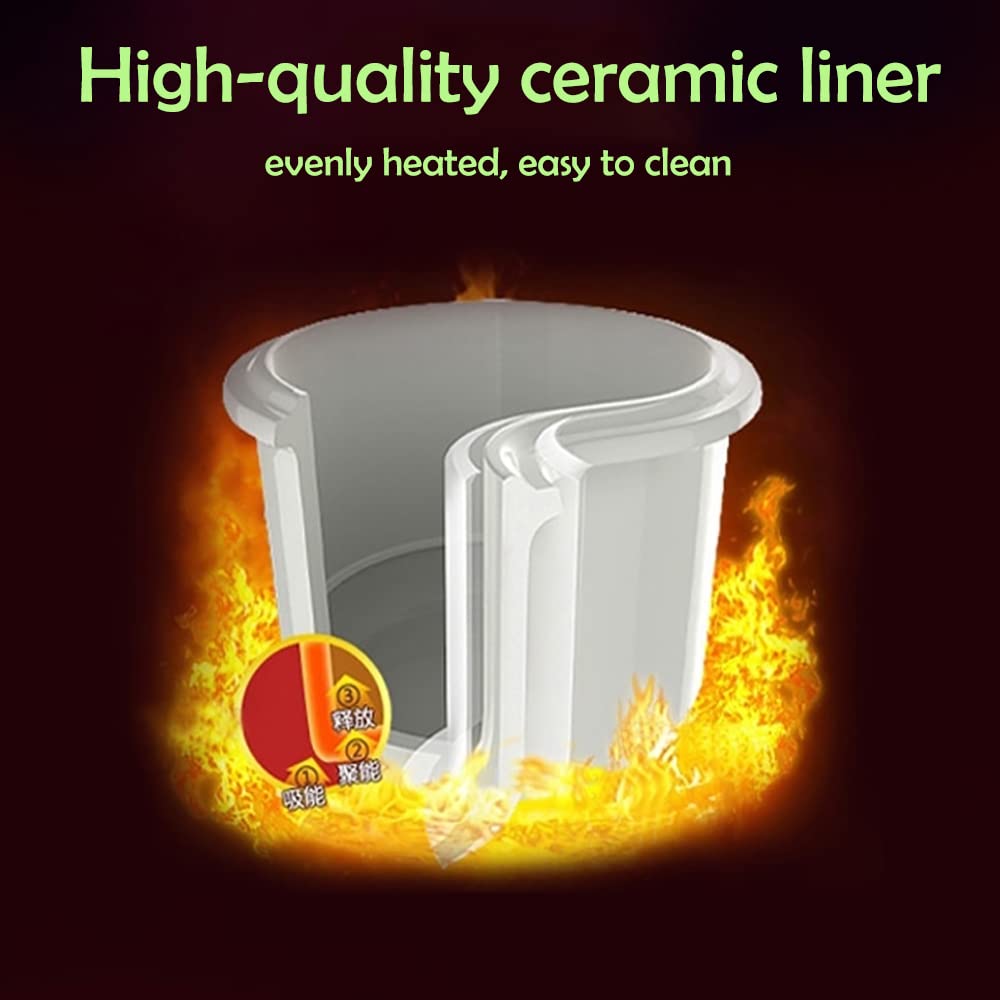 Olla de Cerámica Eléctrica TIANJI Smart 4 Gris Multifuncional 3.2L+2x0.65L+0.45L