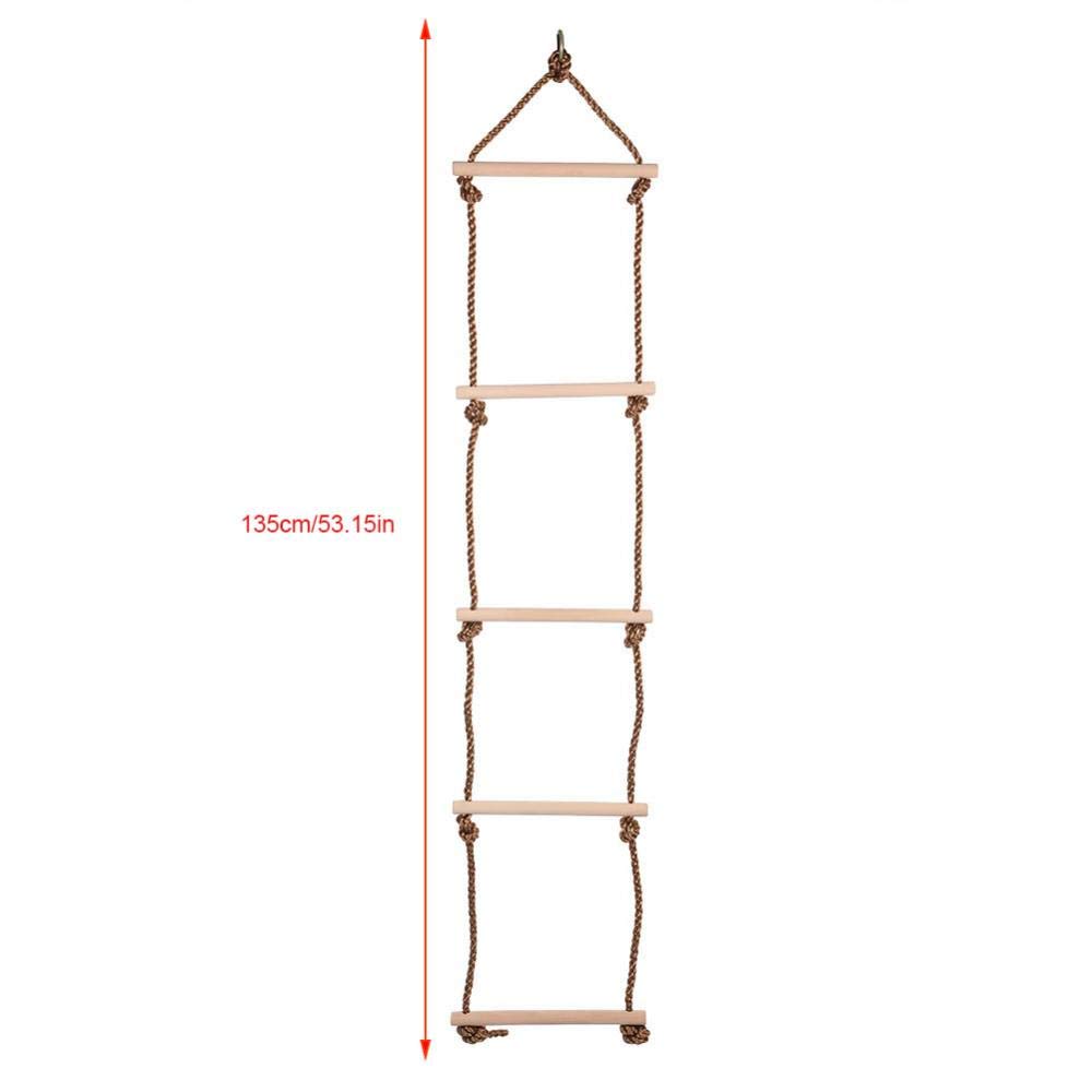 Keenso Climbing Rope Ladder Swing Climb, Hang for Kids Garden Equipment Equipment, Baby Kids Climbing Rope Ladder Swing, previene la obesidad, disminuye la ansiedad, Mantiene un Buen Estado de sueño Otros Juguetes De Exterior Para Niños