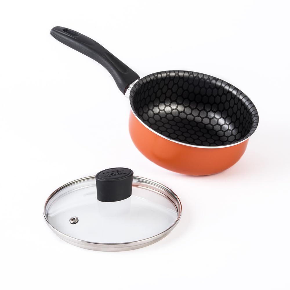 Cinsa Batería de cocina Habana 8 piezas Aluminio con antiadherente thermocell Naranja