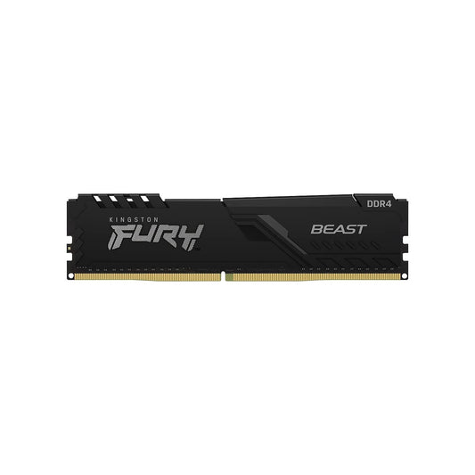 Kingston Fury Beast DDR4, Memoria Gamer Para PC, Capacidad: 8GB, Frecuencia: 3200Mhz, Latencia: CL 16, Factor de Forma: DIMM 288-Pin, Color: Negro, Numero de Parte: KF432C16BB/8