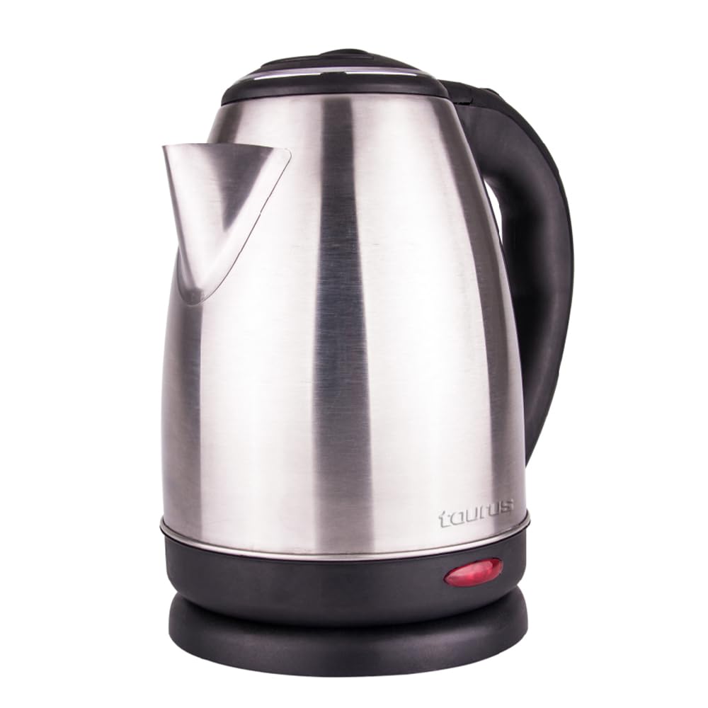 Hervidor Eléctrico Taurus Caronte Acero Inoxidable Resistente 2 Litros 1000 W Base Removible Apagado Automático