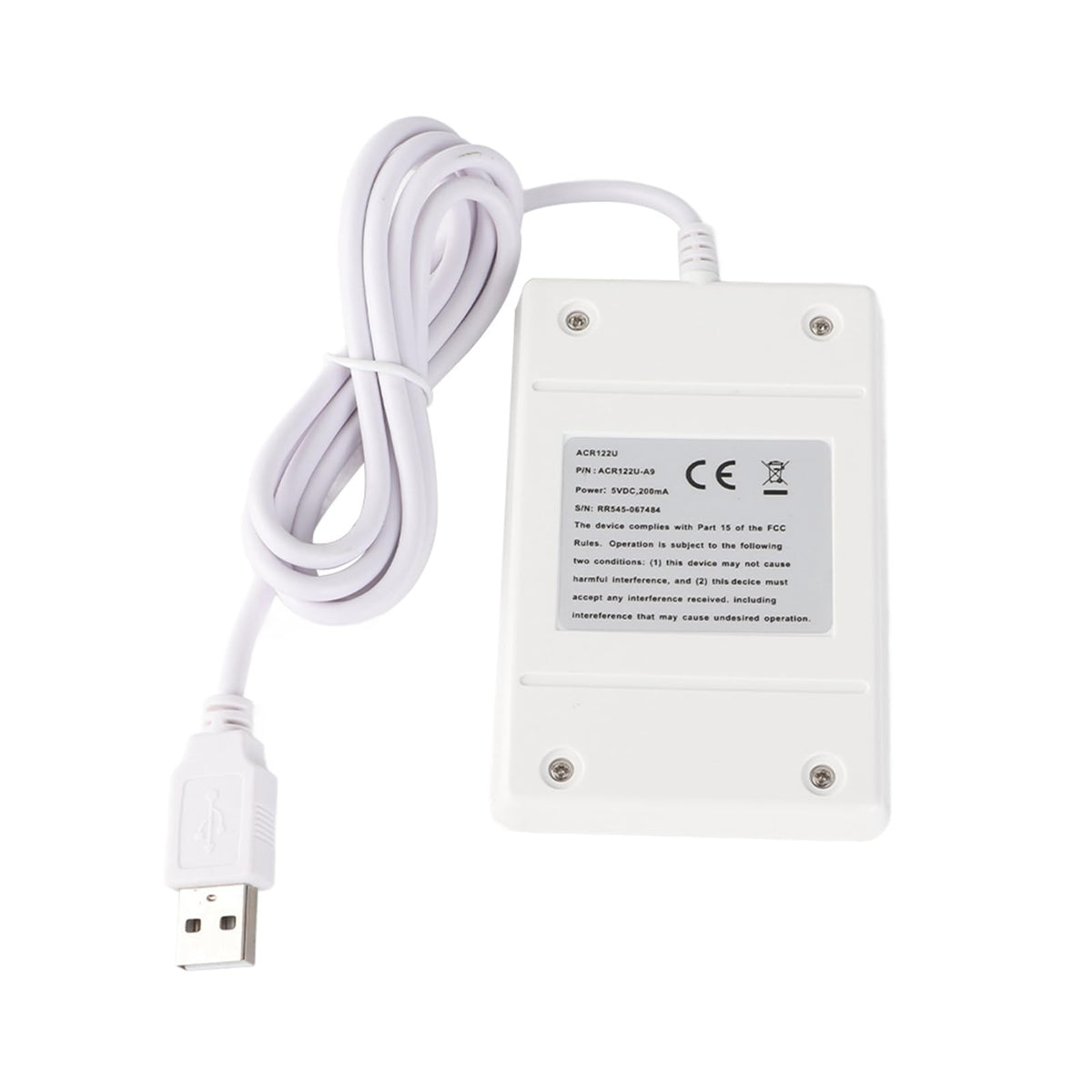 Lector Grabador NFC RFID Wytino Negro ACR122U ISO 14443A B con Software
