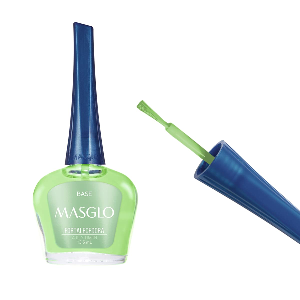 Masglo Juego de 4 esmaltes de uñas de protección y brillo (2 capas base – 2 capas superiores) – Kit 2 bases y 2 brillos 0.5 onzas líquidas.