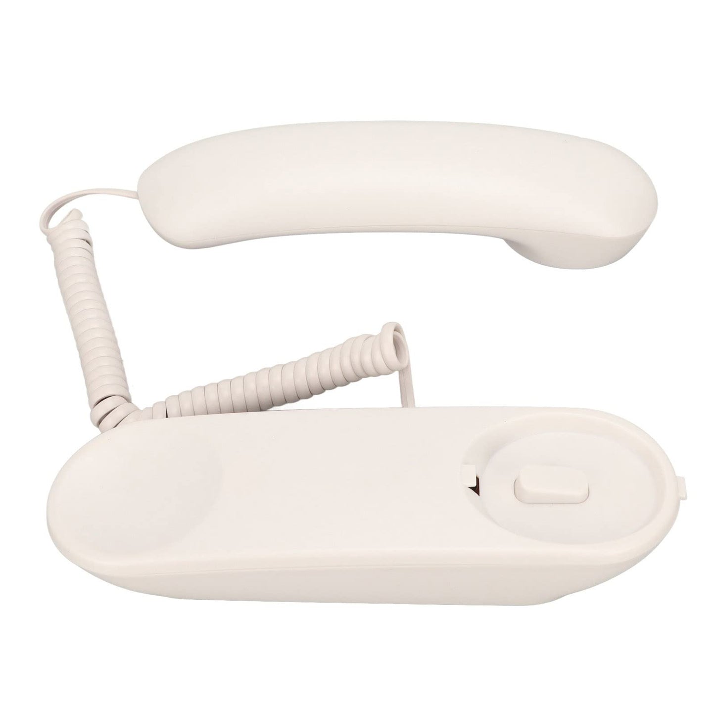 GUPE Teléfono Fijo con Cable, Enchufe de Teléfono de Pared Sensible Al Sonido Claro y Botones Grandes de Rellamada para Hotel para Oficina (Blanco)