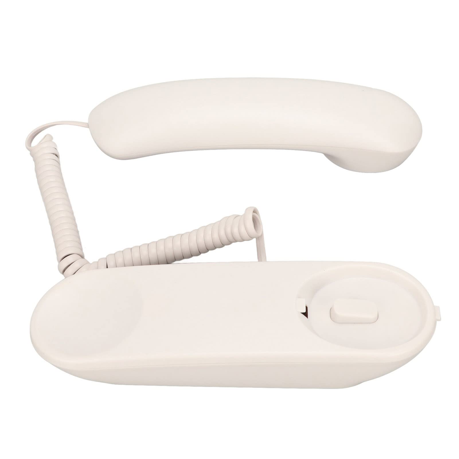 GUPE Teléfono Fijo con Cable, Enchufe de Teléfono de Pared Sensible Al Sonido Claro y Botones Grandes de Rellamada para Hotel para Oficina (Blanco)