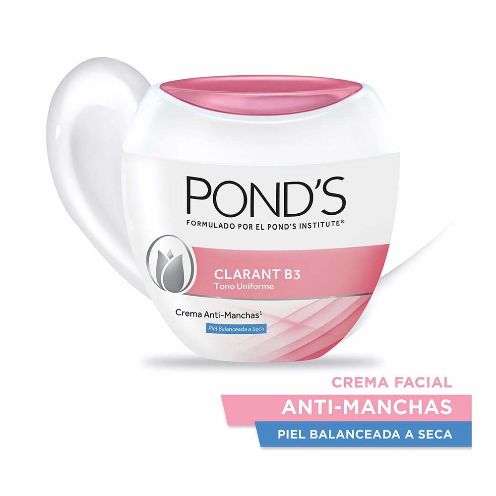 Pond's Crema Facial Anti-manchas Clarant B3 Piel Balanceada a Seca 400 g + Crema Facial Clarant B3 con Factor de Protección Solar 30, 200 g
