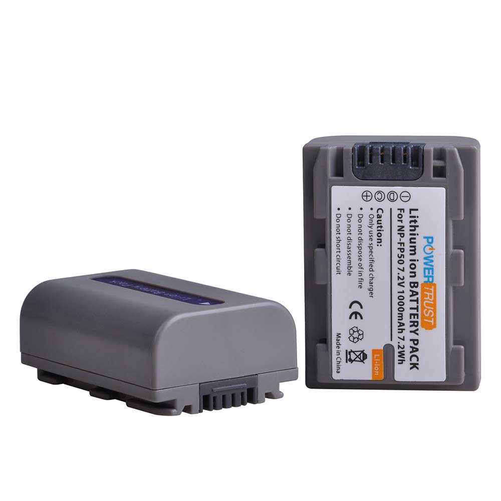 Batería y Cargador Dual PowerTrust NP-FP50 Series DCR-HC30 40 43E 65 85 94E 96 DCR-SR30 40E 50E 60E 70E 80E