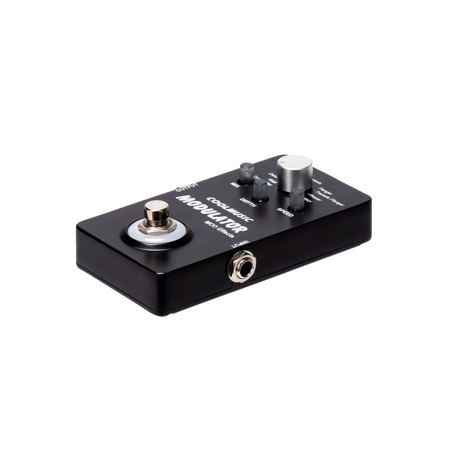 COOLMUSIC A-ME01 - Pedal modulador multiefectos con 11 modos de filtro Dyna Wah Chorus Tremolo Flanger Phaser Anillo giratorio