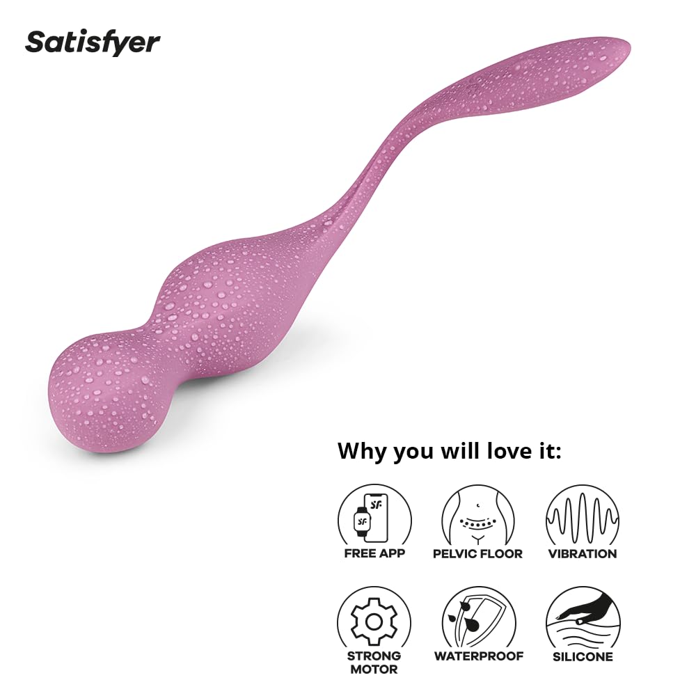 Bolas Vibratorias de Kegel Satisfyer Love Birds 1 Rosa con Aplicación Connect para Fortalecimiento del Suelo Pélvico y Estimulación del Punto G