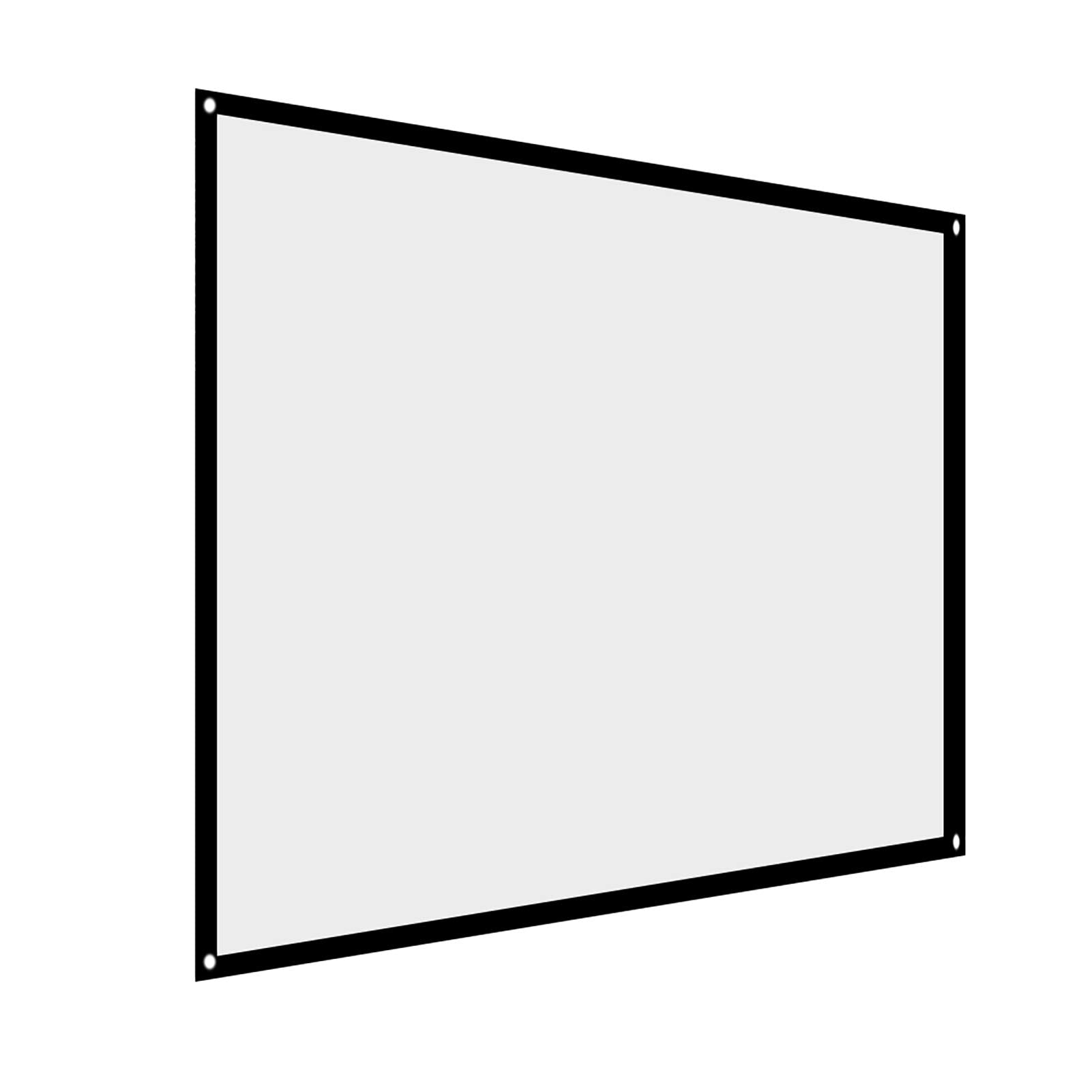 Pantalla de Proyector de 100 Pulgadas, 60-100 Pulgadas, Portátil, Plegable, Blanca, sin Arrugas, Cortina de Proyección, Pantalla de Proyección 4: 3, Pantalla de Proyección Portátil HD (60 pulgadas)