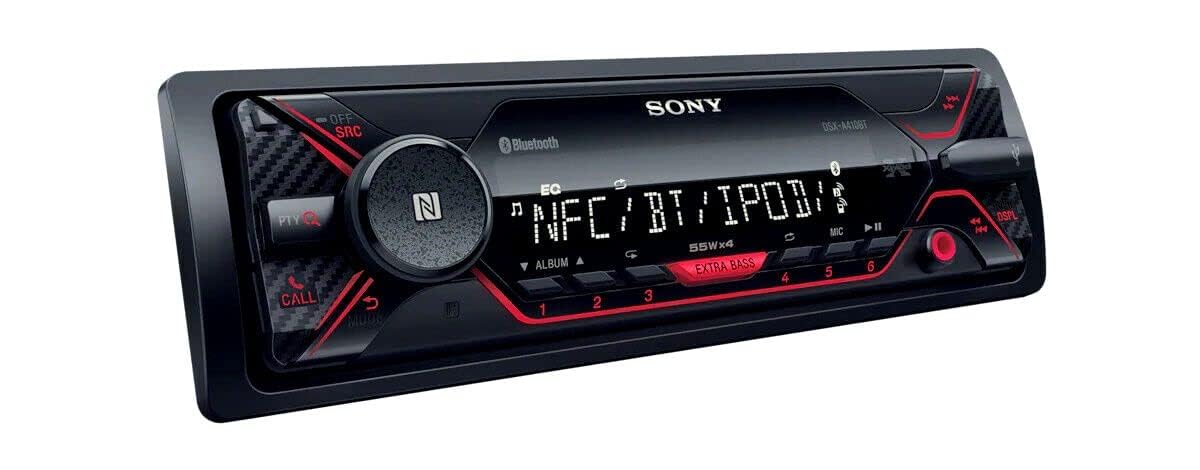 Receptor Multimedia Digital Sony DSX-A410BT Negro con Bluetooth y USB frontal para Automóvil