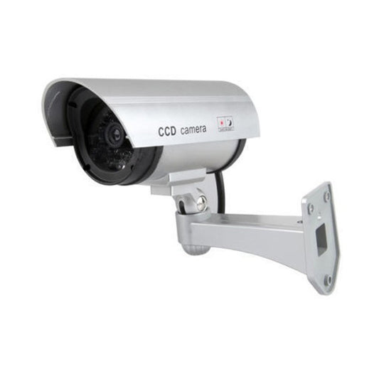 Cámara de Seguridad etopars Plata Impermeable con LED IR Falsa para Interior y Exterior