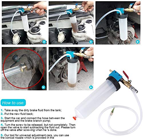 Herramienta de Reemplazo del Cambio de Aceite del Líquido de Frenos del Automóvil Automático Bomba de Embrague Hidráulica Automotriz Purgador de Aceite Kit de Drenaje de Intercambio Vacío Conjunto