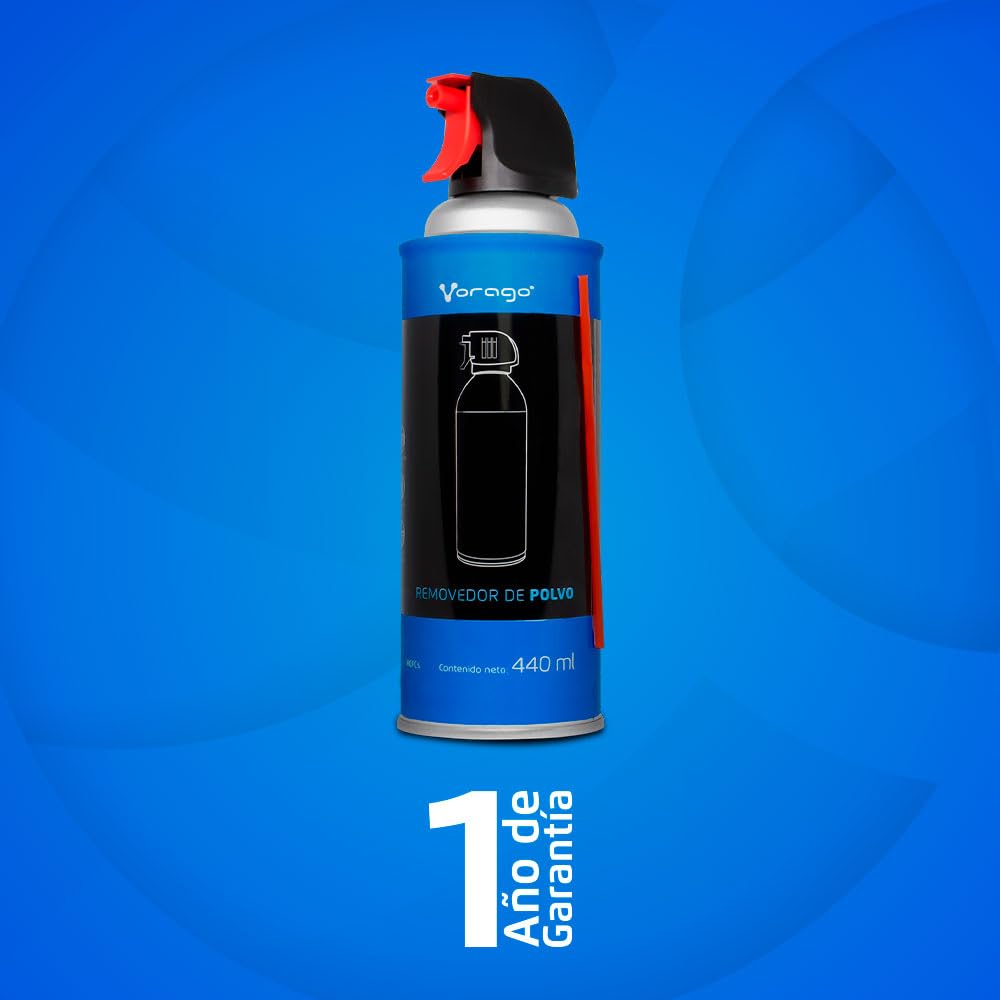 Aire Comprimido Vorago CLN-100 440 ml Removedor de Polvo para Limpieza de Componentes