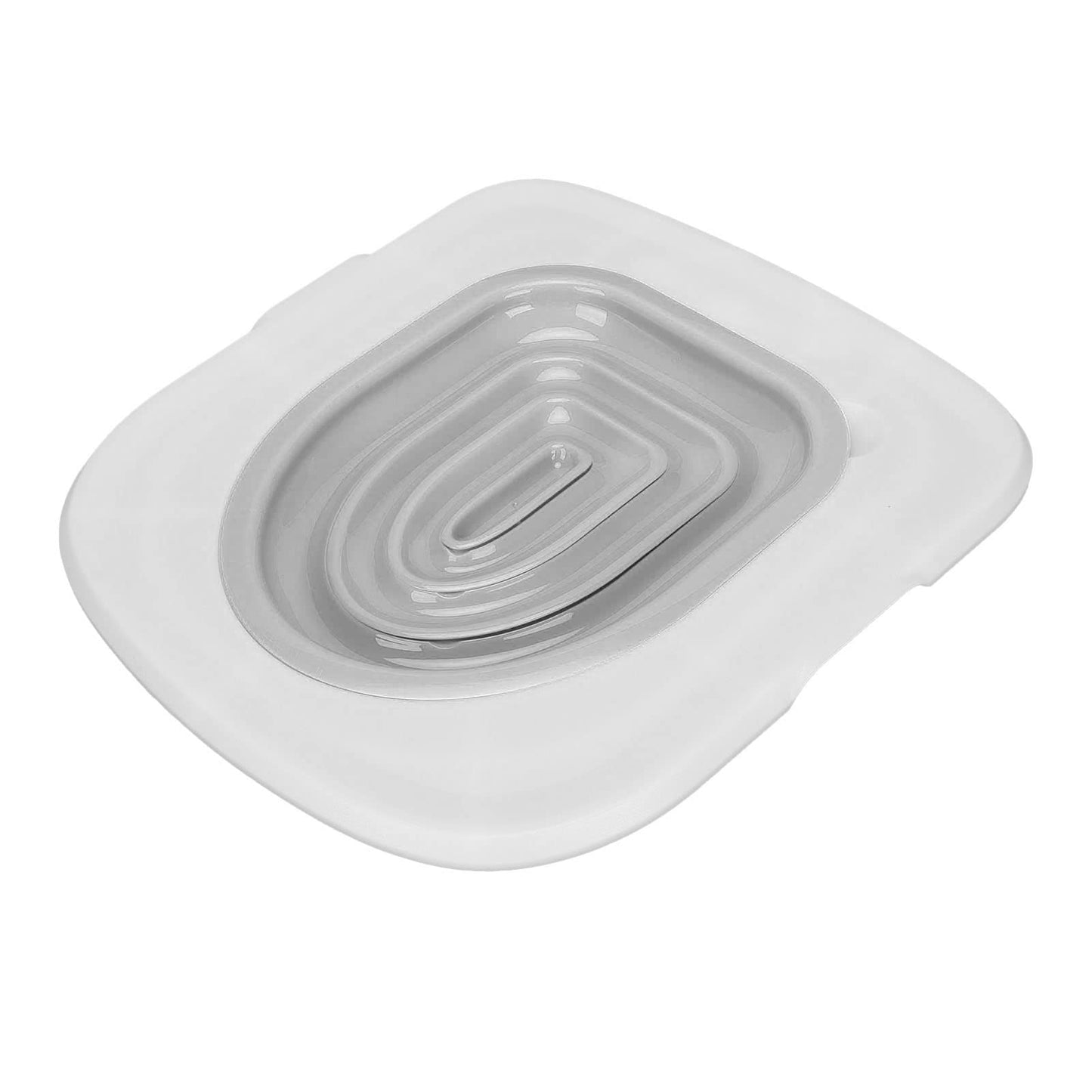 Kit de entrenamiento de baño para gatos universal y reutilizable entrenador de baño para gatos ecológico para mascotas para limpiar paletas blancas, 1 soporte interior gris