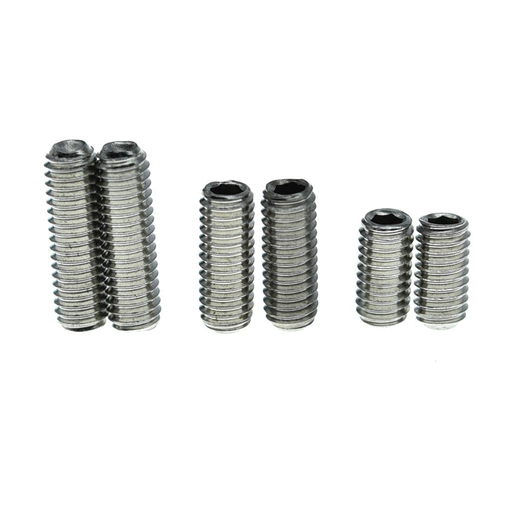 KAISH 50 tornillos de ajuste de altura para puente de guitarra M3 x 6 de acero inoxidable para Fender Strat/Tele