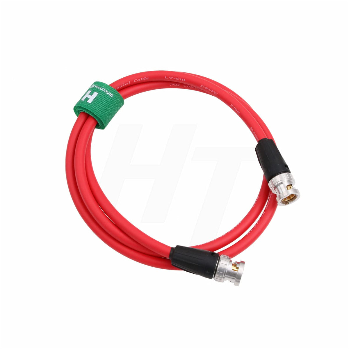 Cable Coaxial de Vídeo Canare Rojo SDI 4K 75 Ohmios para Monitor de Cámara ARRI Sony, 30cm Blindado y Flexible