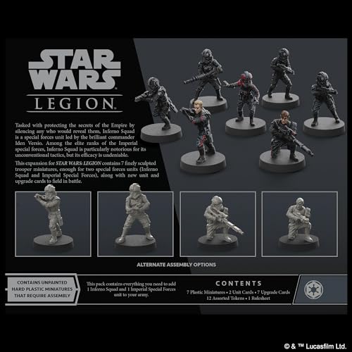 Atomic Mass Games Star Wars: Legion Inferno Squad Unit Expansion – Únete a Las Fuerzas Especiales Imperiales Elite Juego de Estrategia de Mesa para niños y Adultos, a Partir de 14 años, 2 Jugadores,