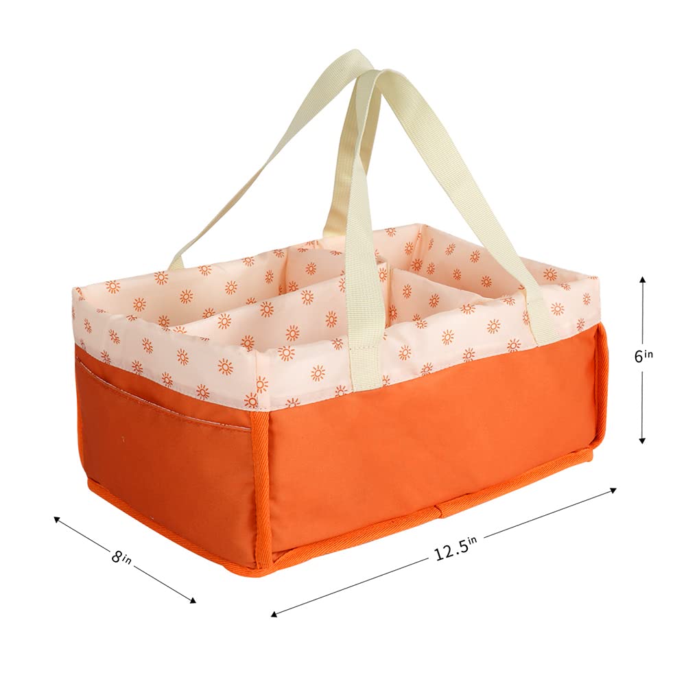 Organizador de pañales para bebé, cesta de almacenamiento portátil para pañales y toallitas de bebé, organizador de coche, regalo de guardería para recién nacidos