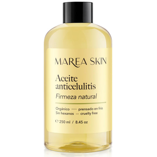 Aceite Reductor Orgánico para Celulitis y Estrías | Certificado Sin Químicos | Garantía 90 días | Marea Skin