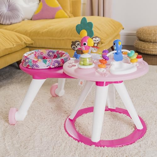 Bright Starts Around We Go - Mesa y centro de actividades 2 en 1, color coral