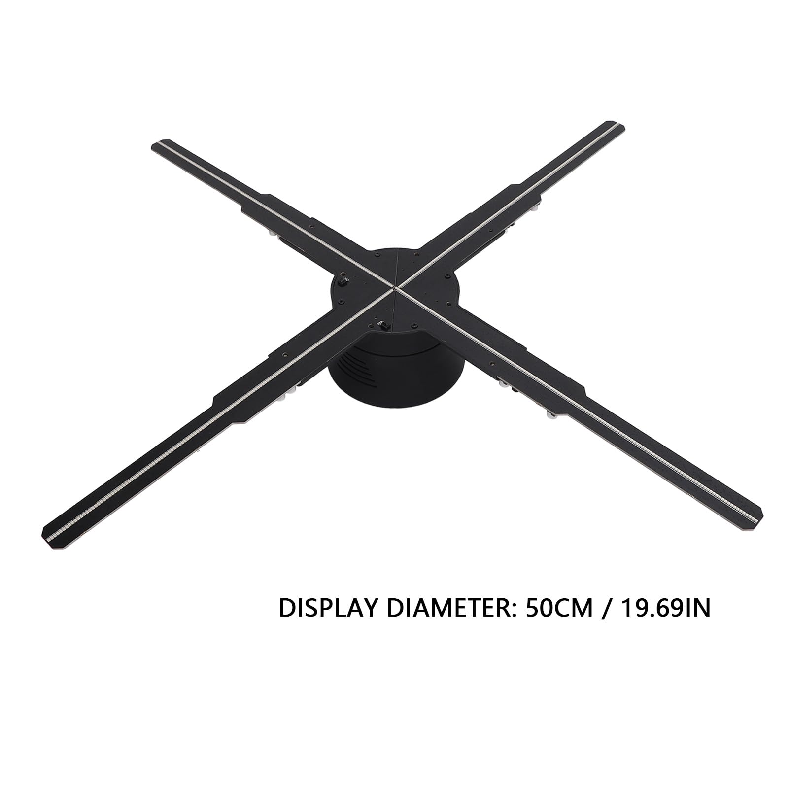 ASHATA Ventilador de Holograma 3D, Ventilador Holográfico LED HD, Máquina de Publicidad de Holograma de 19,69 Pulgadas con 586 LED 1800x586P, Pantalla Holográfica para Tiendas (US)
