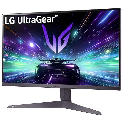 LG 24GS50F-B 24" FHD (1920 x 1080) Ultragear Monitor Gaming con 180Hz, 1ms MBR, HDR10, AMD FreeSync, HDMI, DisplayPort, diseño virtualmente sin Bordes de 3 Lados, Color Negro