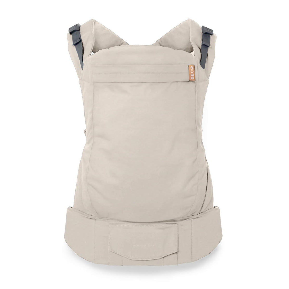 Beco - Portabebés para niños pequeños con asiento extra ancho, 100% algodón, estilo mochila y transporte frontal, ligero y ergonómico para niños (24-48 meses), color crudo