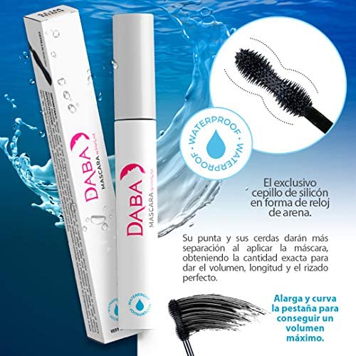 Dabalash Combo Waterproof Daba Mascara, Negro carbón
