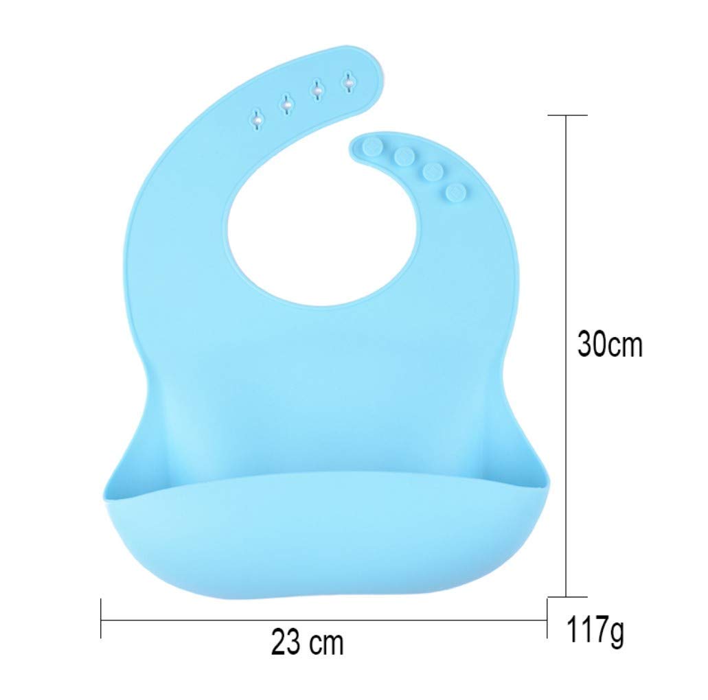 Baberos de Silicón PAPU BABY Gris Azul Impermeables para Bebé