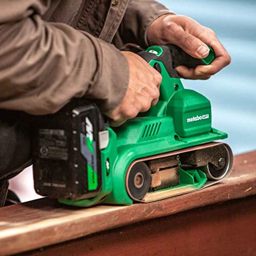 Metabo HPT - Lijadora de correa inalámbrica MultiVolt de 36 V sin escobillas de 3 x 21 pulgadas, kit de lijadora eléctrica, velocidad variable, modo automático, compatible con batería Metabo HPT de 18