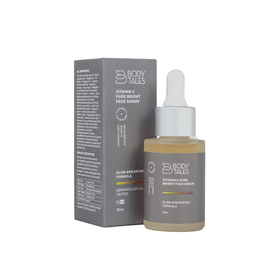 BODYTALES Vitamin C Pure Bright Face Serum, Glutathione, Skin Brightening, Dark Spots Removal, Skin Glowing, Protect from Sun Damage, Paraben Free, Green Beauty, Clean Beauty, 30ml