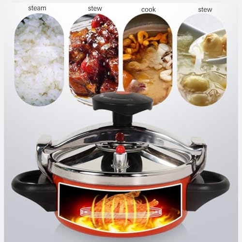 Olla a Presión Acero Inoxidable 2 Litros con Válvula de Seguridad para Estufas de Gas e Inducción