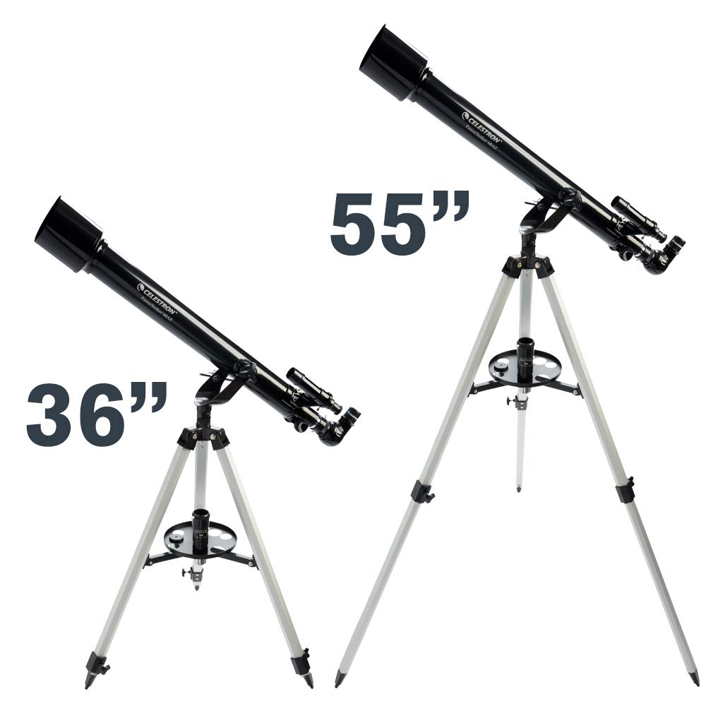 Celestron - PowerSeeker 60AZ Telescope - Manual Alt-Azimuth Telescope for Beginners - Compact and Portable - Bonus Astronomy Software Package - 60mm Aperture