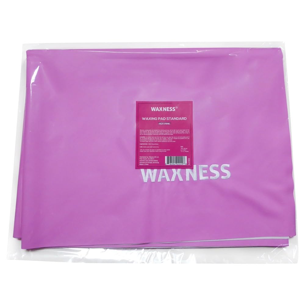 Waxness Base de azúcar y cera no adhesiva estándar de 1,83 m x 0,69 m, color rosa fuerte, no pegajoso y almohadilla de cera estándar, mineral francés