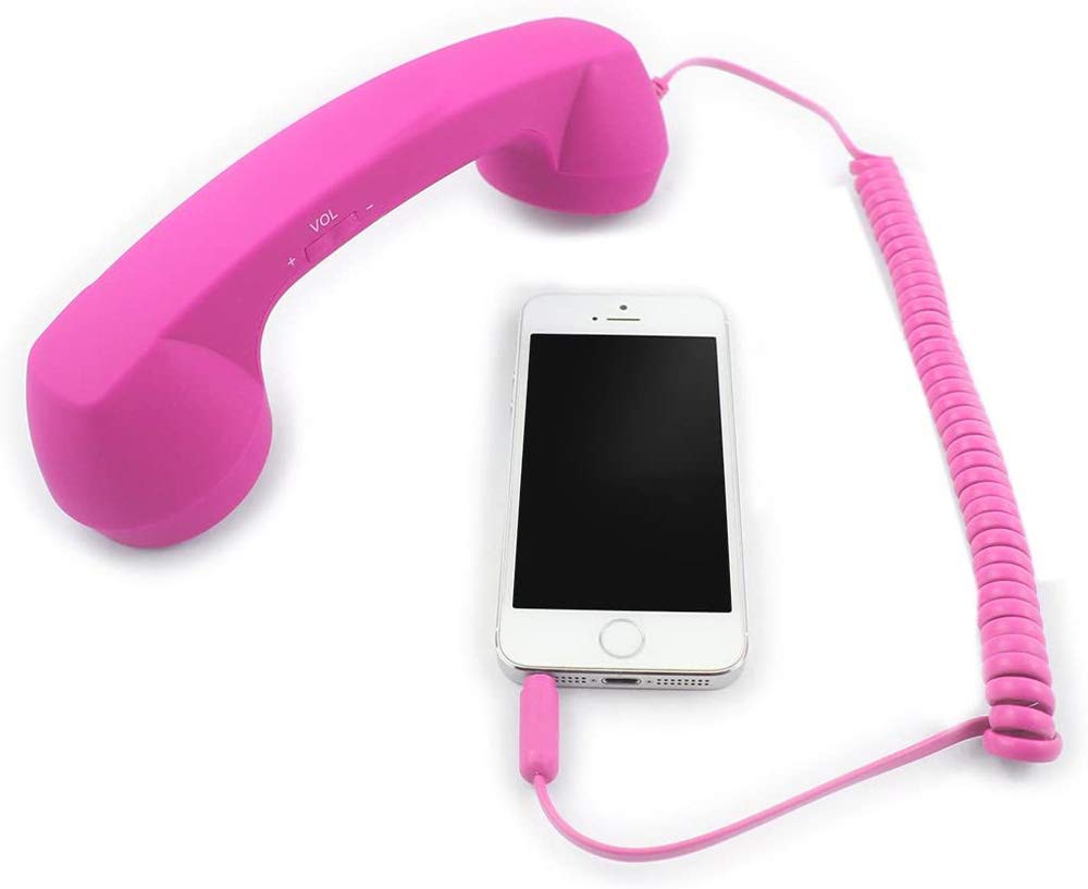 Altavoz Retro YTYKINOY Rosa Intenso para Teléfono Celular y Smartphone