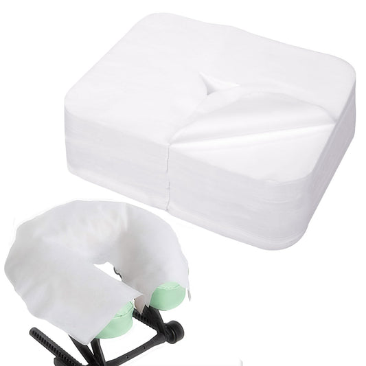 INNOVIO - Fundas desechables para cuna facial, 300 unidades, de grado médico, lujosas, suaves y no tejidas para mesa y silla de masaje, fundas desechables para reposacabezas de 16 x 12 pulgadas