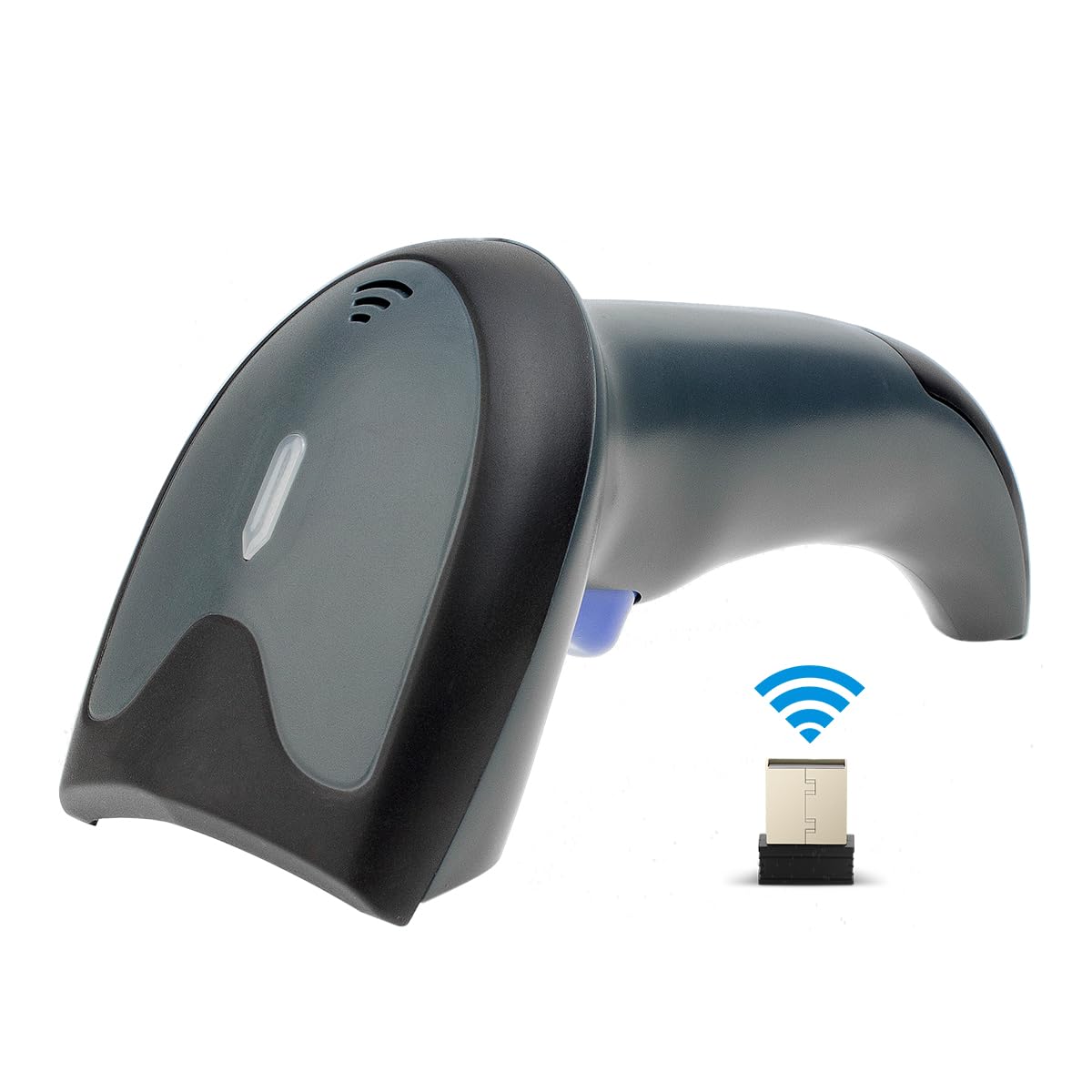 Escáner de Código de Barras 2D Inalámbrico Bluetooth Alta Velocidad 65m para Inventario y Punto de Venta