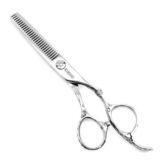 KINSARO - Tijeras para adelgazar el cabello, 5.5 pulgadas, 440C, mango de
