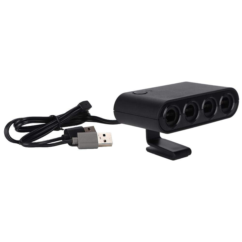 Zopsc 3 en 1 Adaptador Plug and Play de 4 Puertos para Controller Converter para NGC/Wiiu/PC/Switch