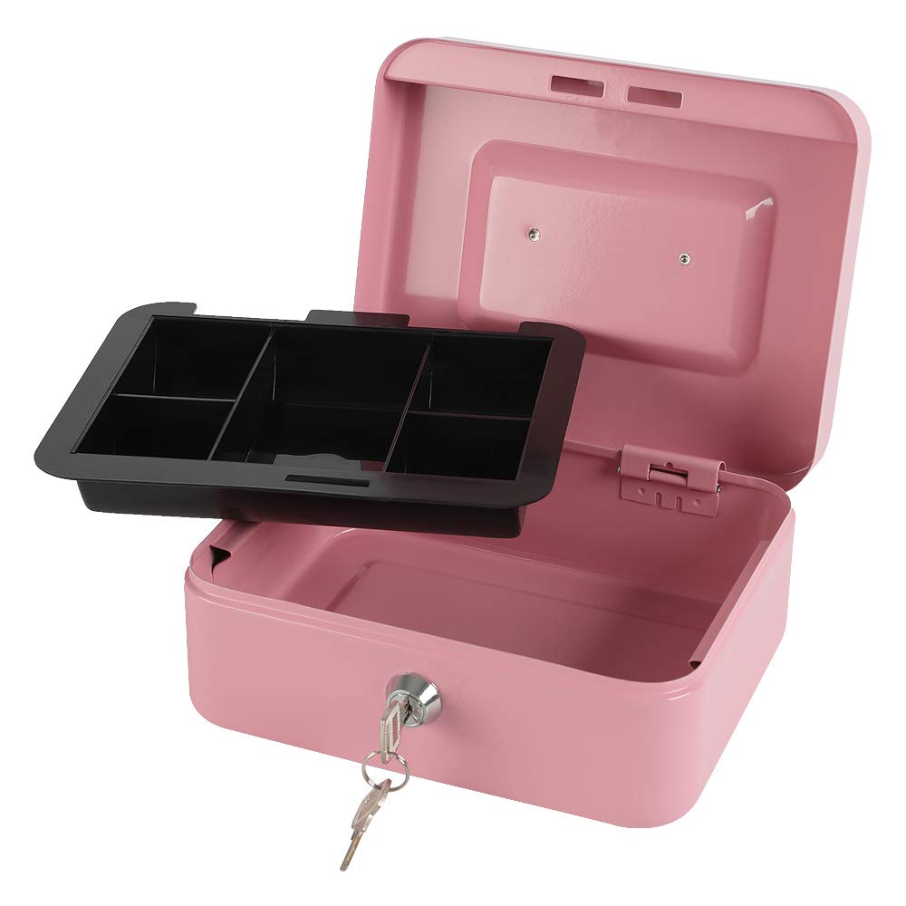 Caja de Dinero Xydled Acero Mediano con Bandeja Extraíble y Cerradura de Llave