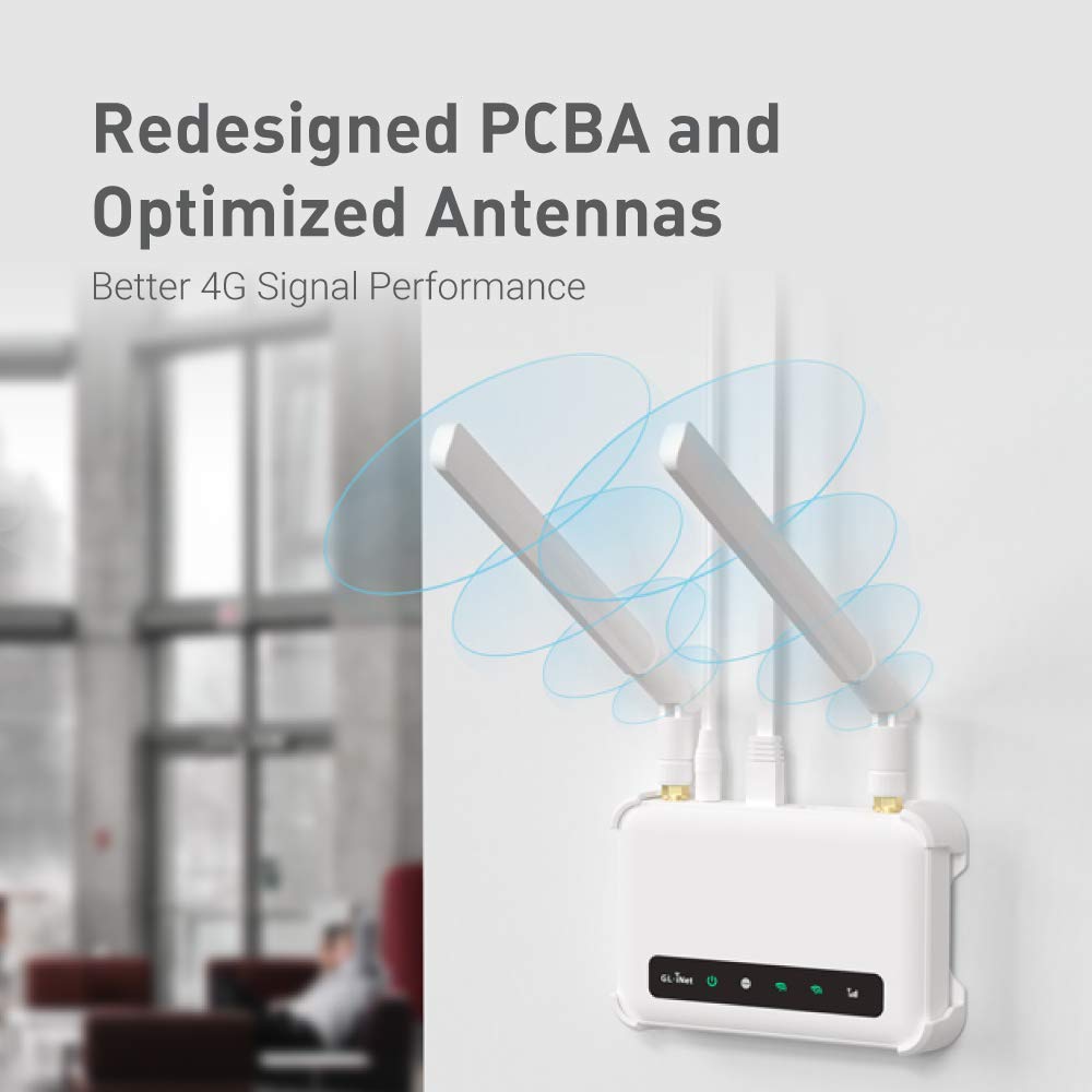 GL-X750V2 (Spitz) T-Mobile/AT&T IoT dispositivo certificado, router VPN 4G LTE sin módulo BLE, Wi-Fi de doble banda AC750, RV e Internet offshore, OpenWrt, puerta de enlace IoT, ranura para tarjeta