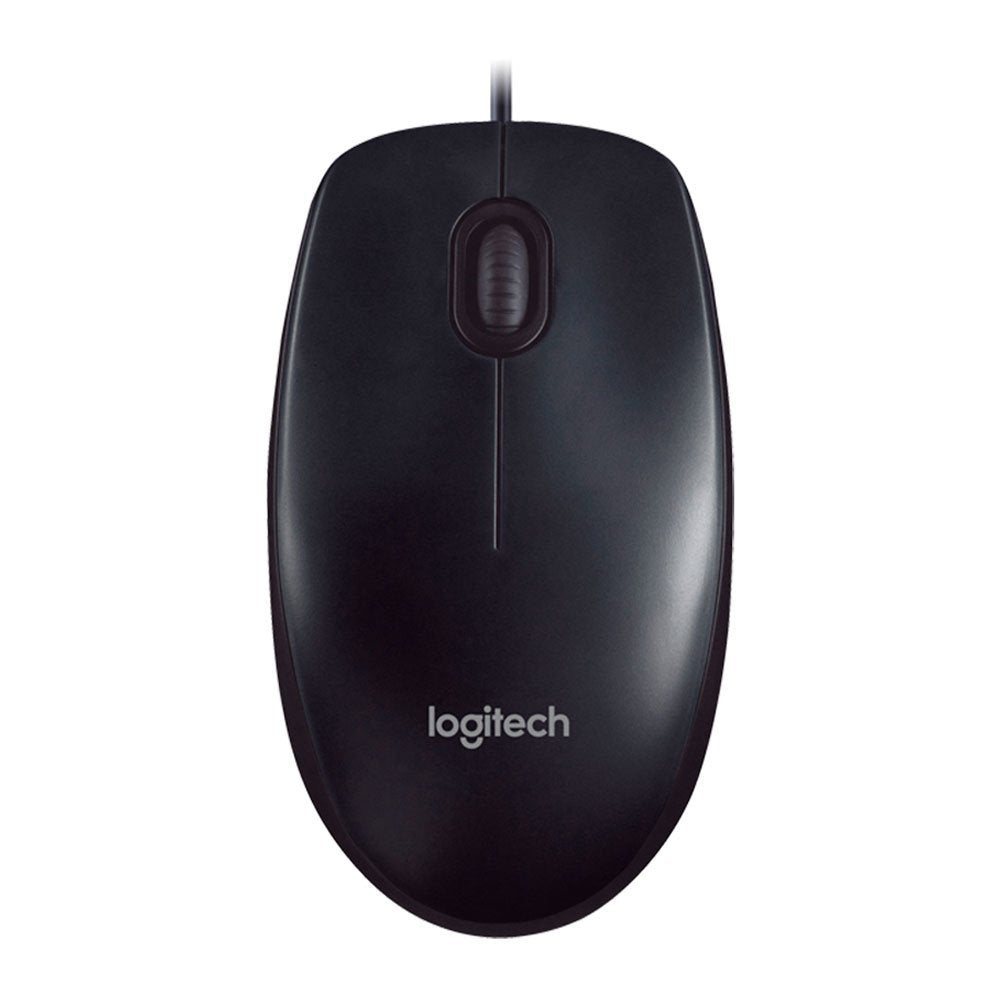 Logitech M90 Mouse con Cable USB, 3 Botones, Seguimiento Óptico, 1000 DPI, Ambidiestro, Compatible con PC, Mac, Laptop - Negro